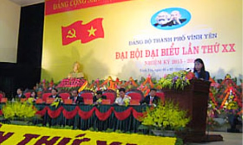 Đại hội đại biểu Đảng bộ thành phố Vĩnh Yên (tỉnh Vĩnh Phúc) nhiệm kỳ 2015-2020